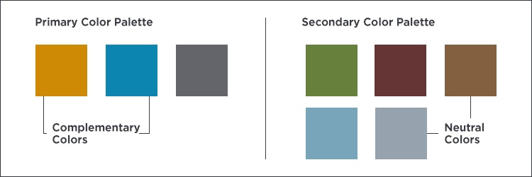 image showing examples of primary and secondary palettes 